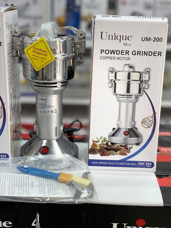 آسیاب صنعتی 200 گرم یونیک مکس- توان 850 وات موتور مسی مدل UM-200