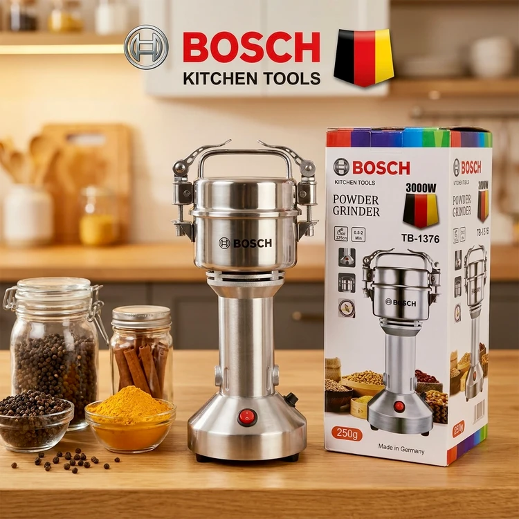 آسیاب صنعتی بوش- ظرفیت 250G گرمی قدرت 3000W وات- مدل TB-1376
